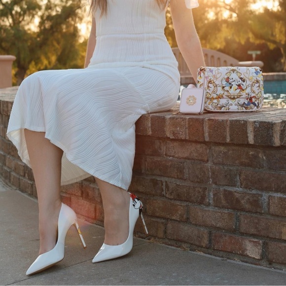 Disney X Aldo Stiletto Pump Heels Mickey and Minnie D100Stessy New in box - Picture 12 of 16